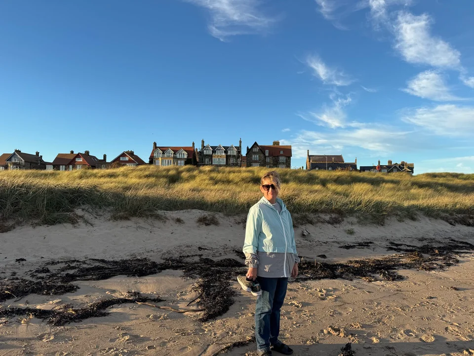 Woman on a Tranquil Beach